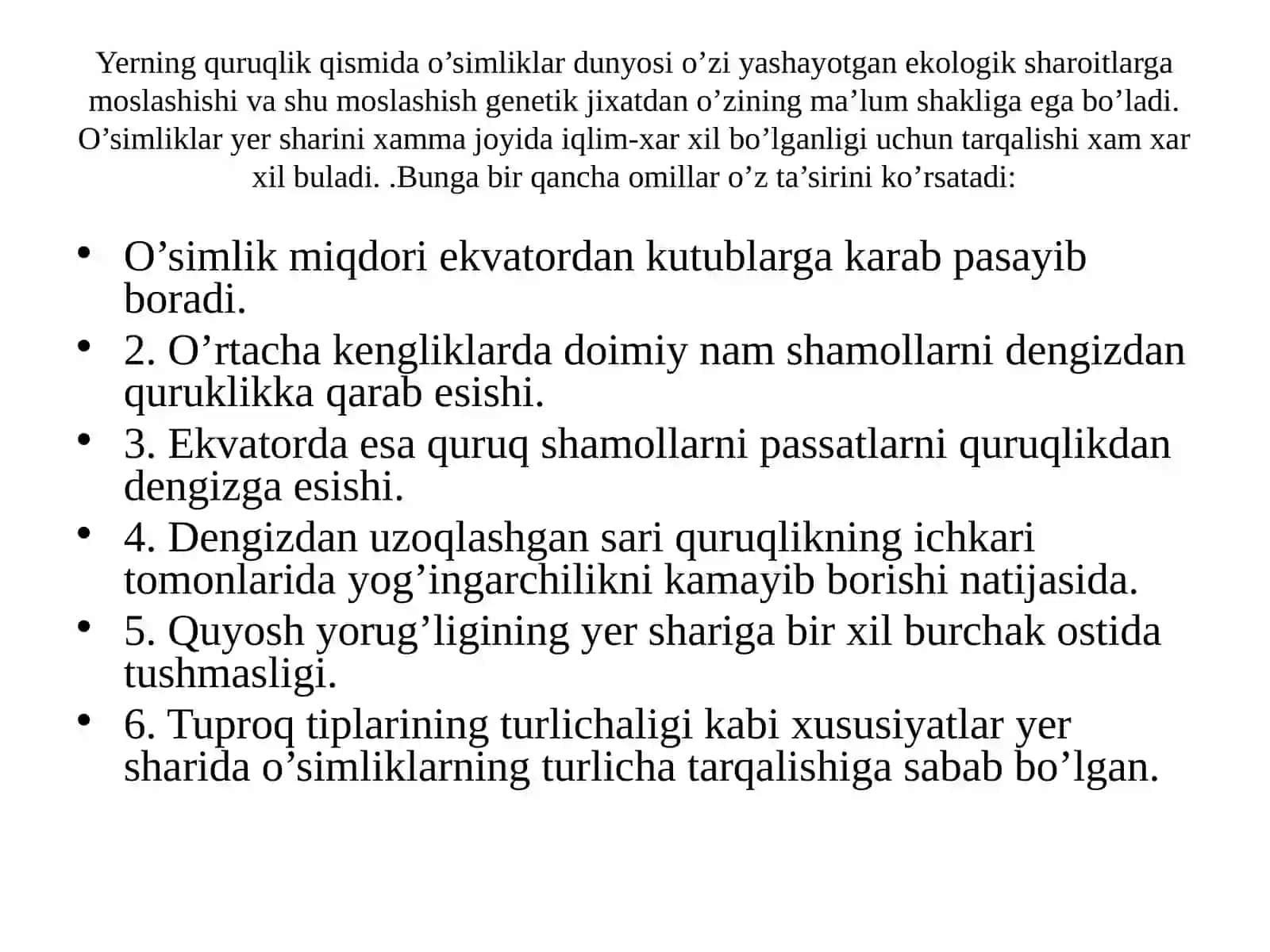 Jamоalarning balandlik bo’yicha diffеrеnsiallanishi 4