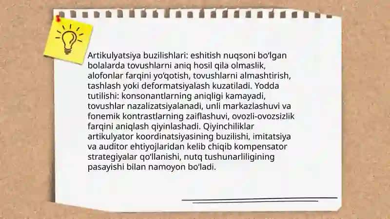 Eshitishida nuqsoni bo’lgan bolalarni og’zaki nutqini o’ziga xos xususiyatlari 4