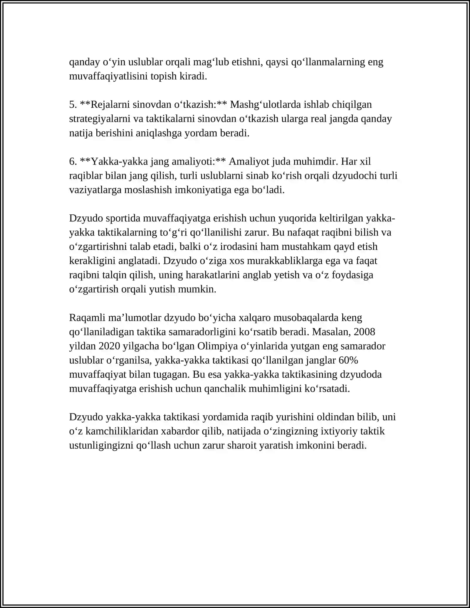 DZYUDO BELLASHUVI OʻTKAZISH TAKTIKASI 4