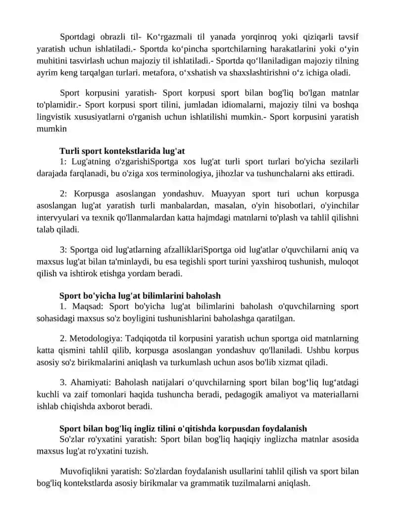 Korpusga Asoslangan LugʻAt Yaratish (Sport Sohasida) 4