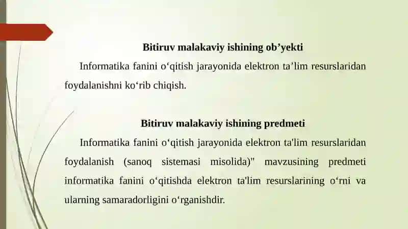 INFORMATIKA FANINI O‘QITISH JARAYONIDA ELEKTRON TA’LIM RESURSLARIDAN FOYDALANISH (SANOQ SISTEMASI MISOLIDA) 4
