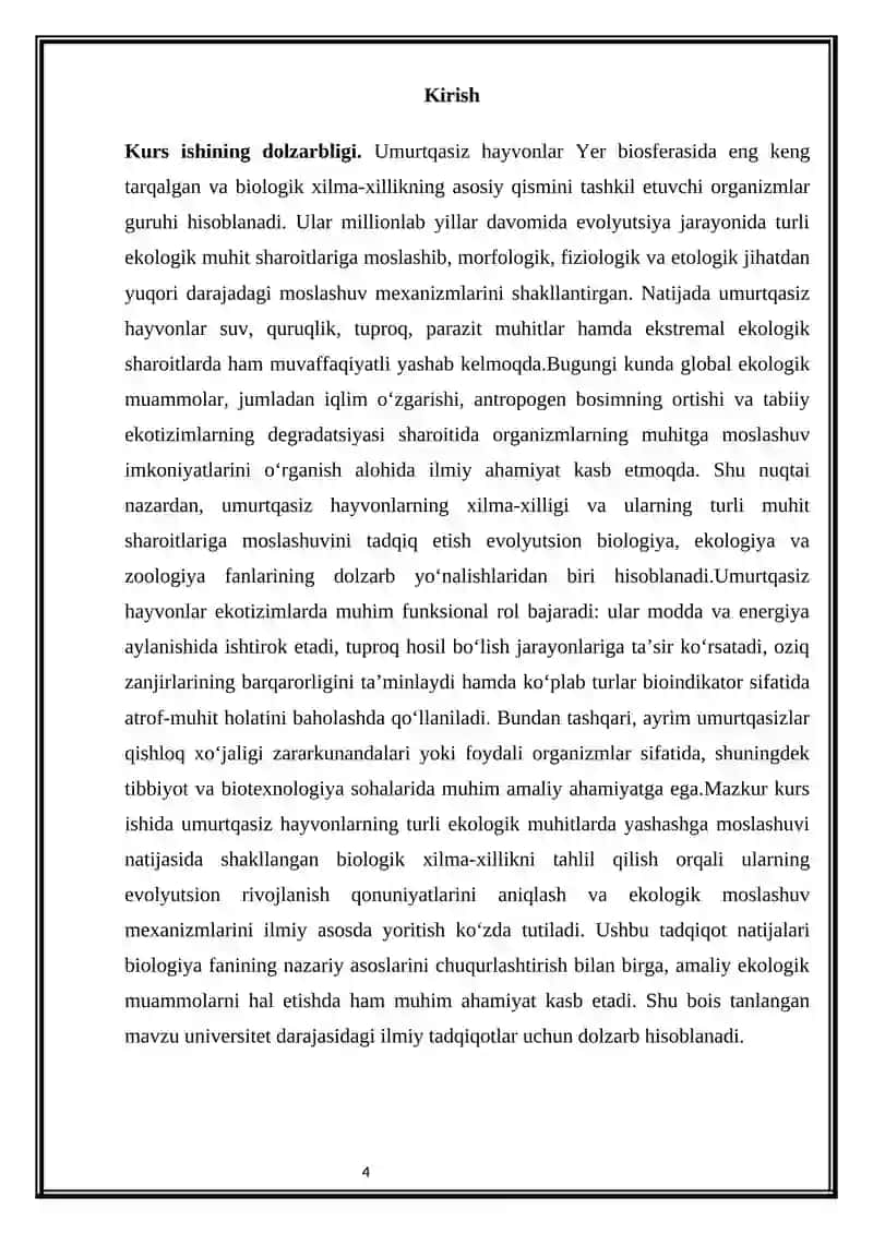 Umurtqasiz xayvonlarning xilma-xilligi 4