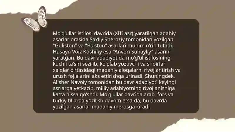 Mo‘g‘ullar istilosi davri adabiyoti 4
