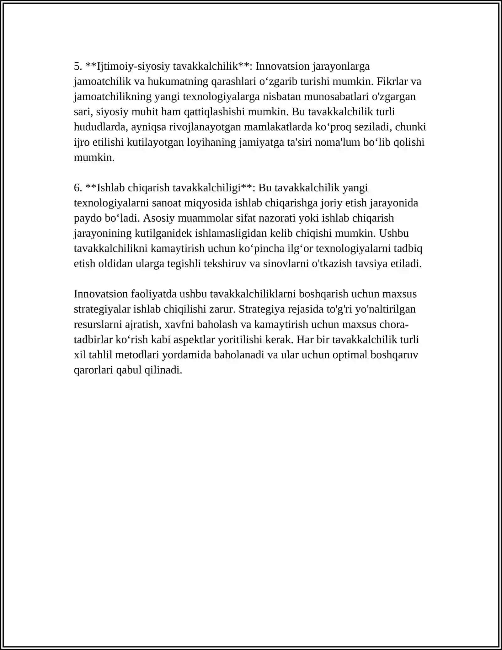 INNOVATSION FAOLIYATDA TAVAKKALCHILIK 4