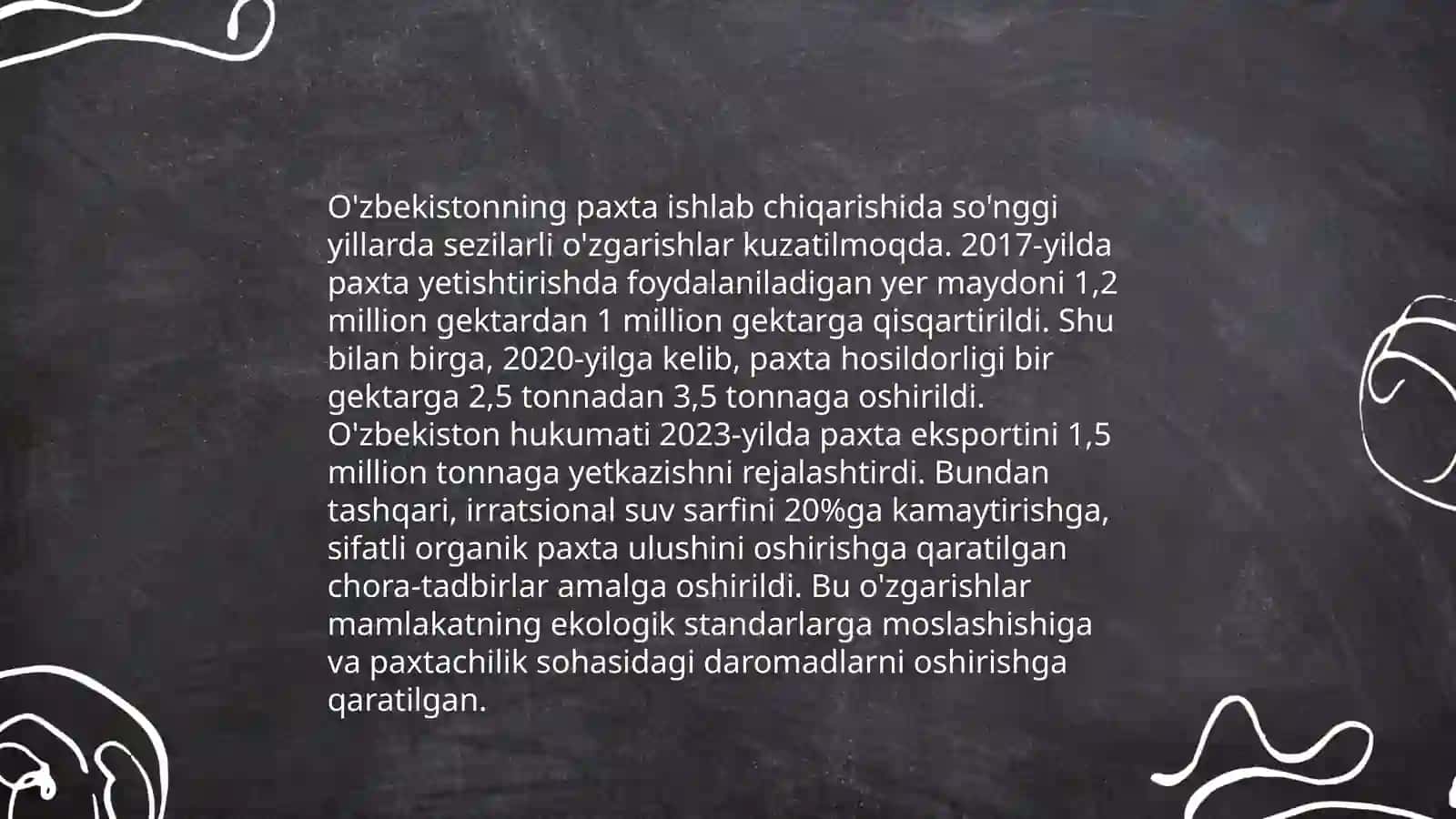 Oʼzbekiston Respublikasi mustaqillik yillarida qishloq va sanoat sohasidagi oʼzgarishlar 4