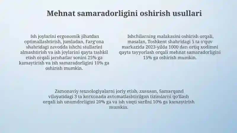 Mehnat jarayonlarini tashkil etish 4