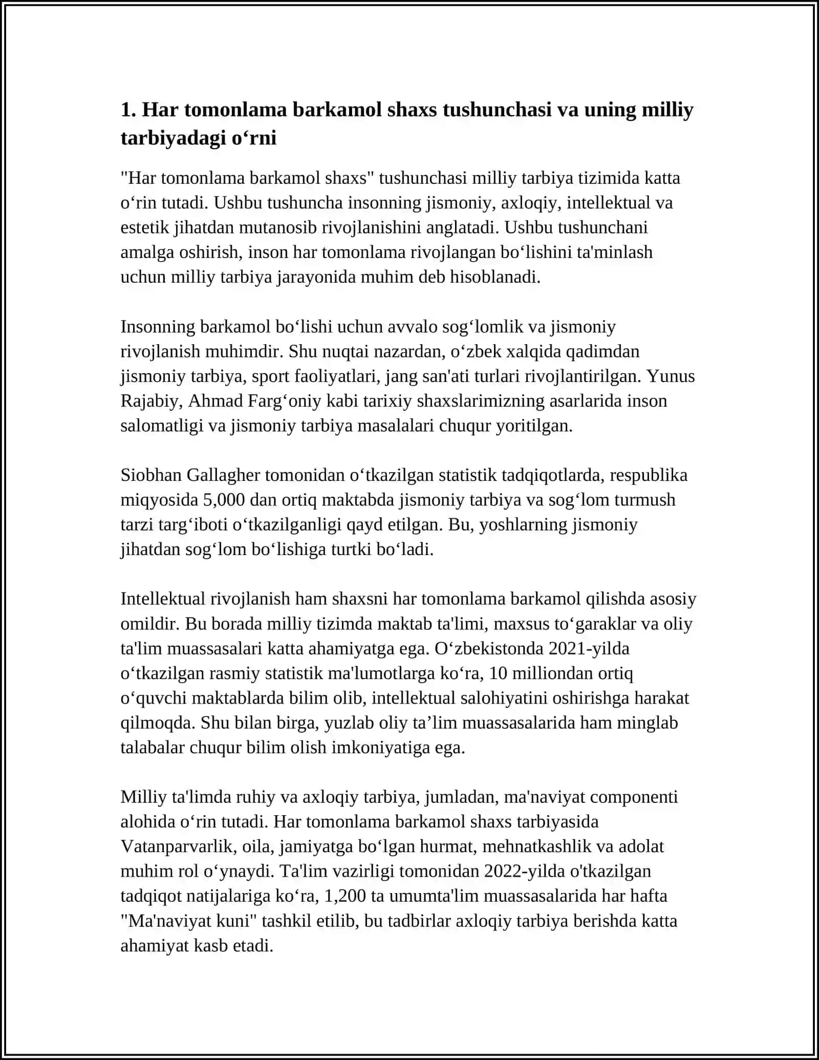 HAR TOMONLAMA BARKAMOL SHAXSNI SHAKLLANTIRISH -MILLIY TARBIYANING BOSH MAQSADI 4