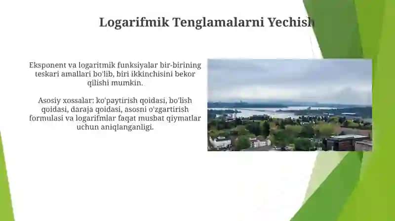 Logarifmik Funktsiyalar 4