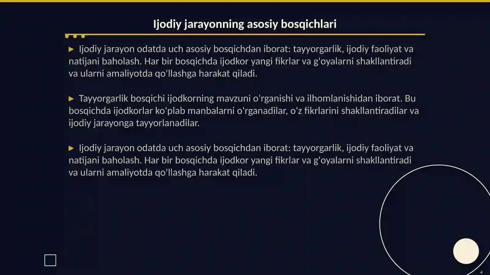 "Ijodni anglash baxti" kitobi 4