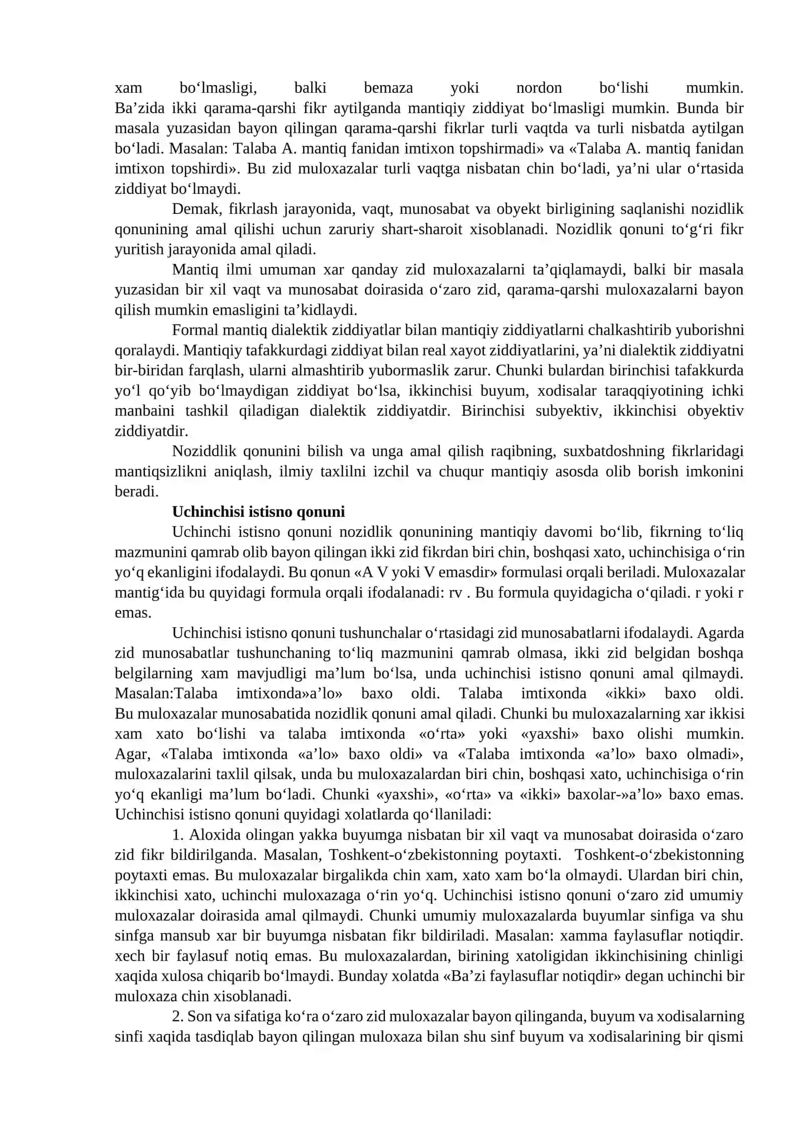 Formal mantiqning asosiy qonunlari 4