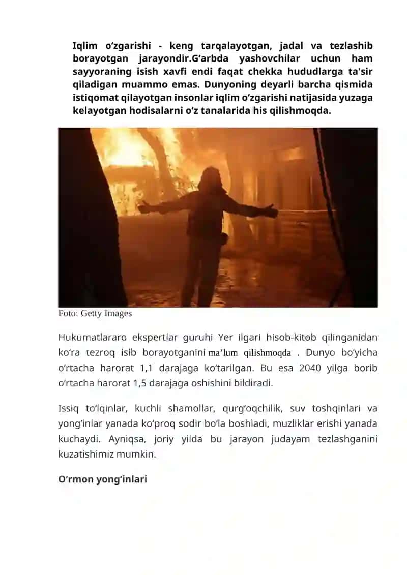 Global isish, uni keltirib chiqarayotgan omillar 4