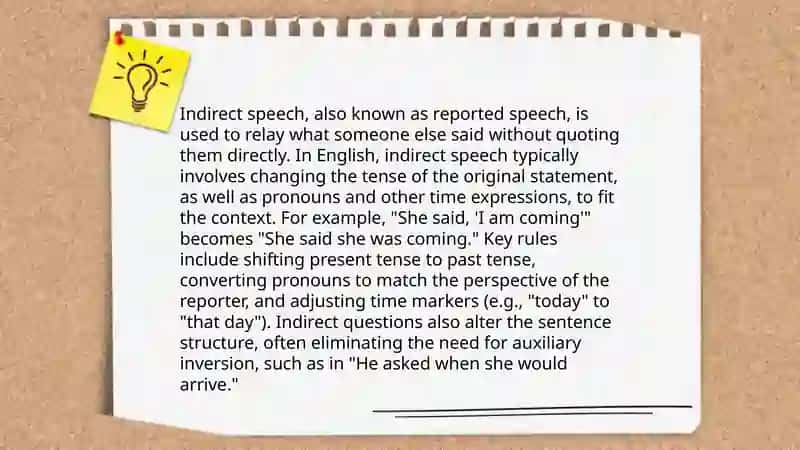 Indirect and direct speech 4