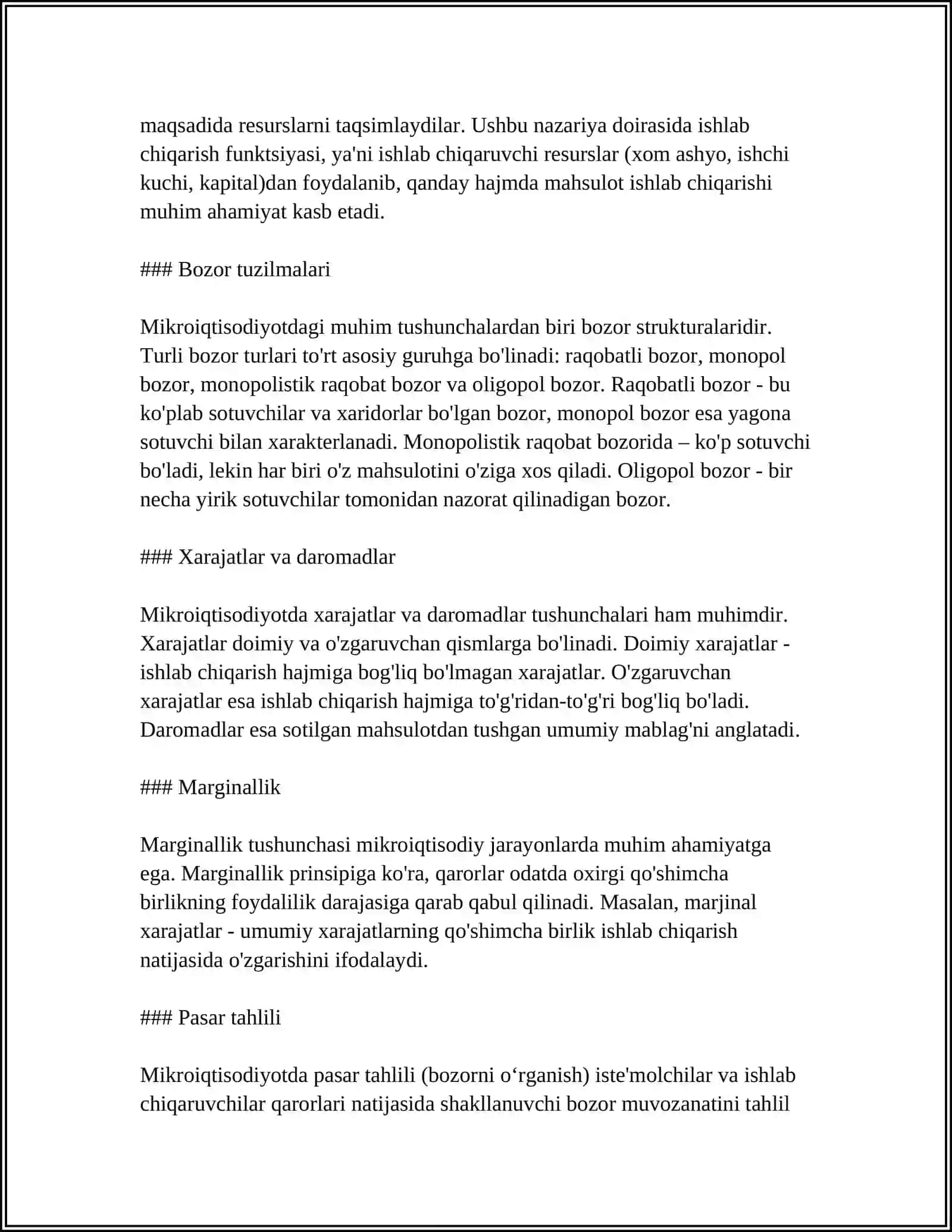DAVLAT DASTURIDAN O'RIN OLGAN MIKRAIQTISODIY MASSALALAR TARHI 4