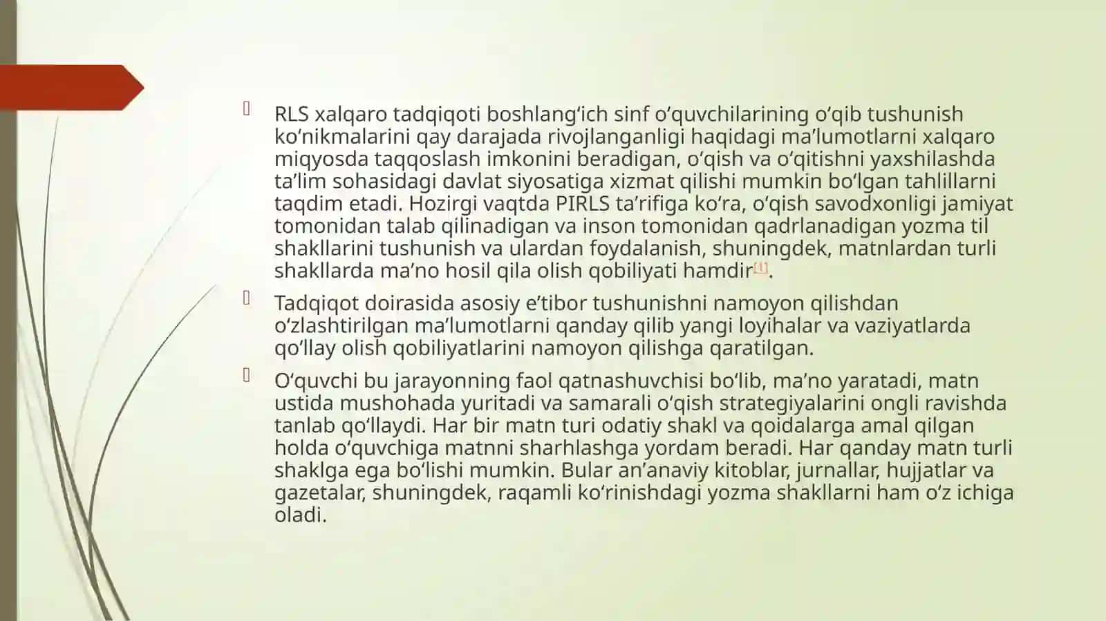 3-mavzu:PIRLSxalqarobaholashdasturihaqidaasosiyma’lumotlar 4
