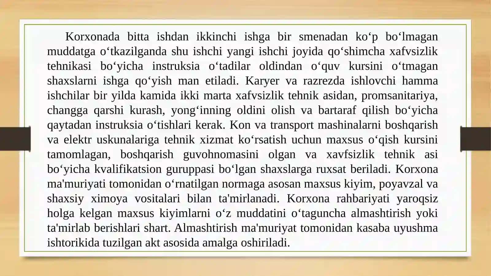 Konuskunalarini yig‘ish, ishlatish va ta’mirlash jarayonidagi xavfsizlik choralari 4