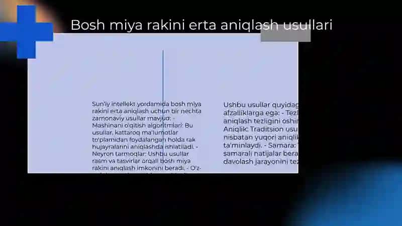 Sun’iy intellekt asosida bosh miya rak kasalligini aniqlash dasturi 4