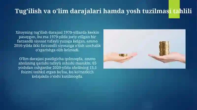 Xitoy davlatining aholisi va mehnat bozori korsatkichlari tahlili 4
