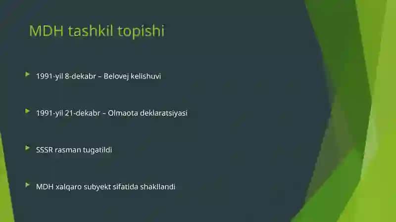 Oʻzbekiston va Mustaqil Davlatlar Hamdoʻstligi (MDH) munosabatlari 4