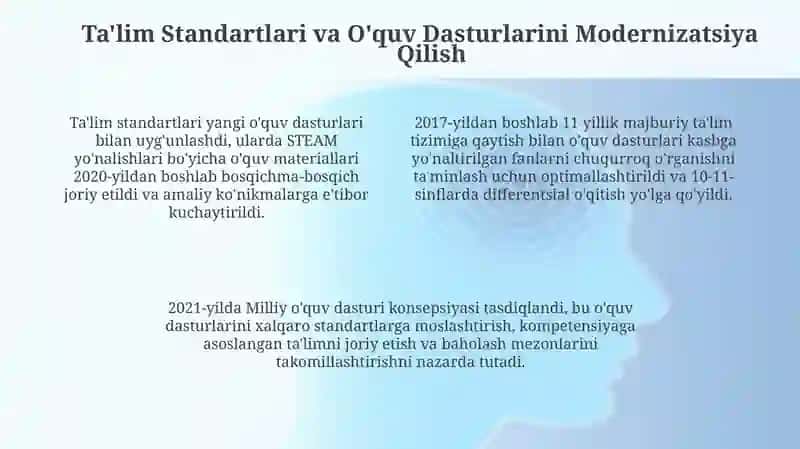 Ta'lim Tizimining Tuzilishi va Boshqaruvi: Asosiy Islohotlar 4