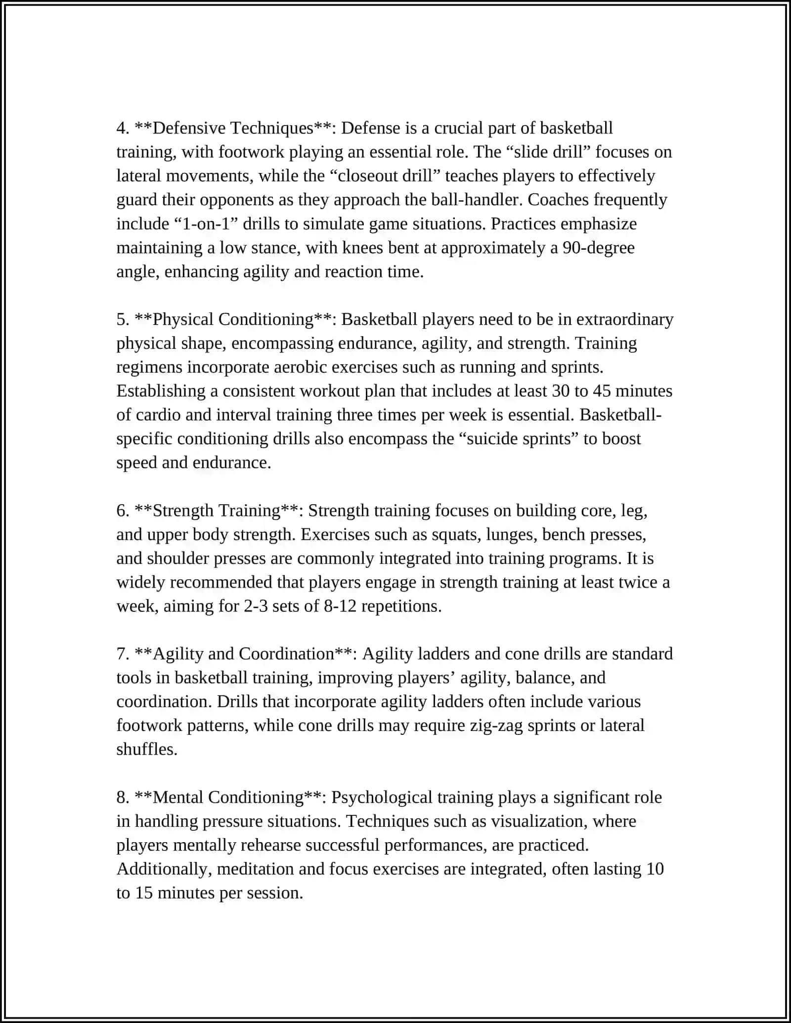 Basketball Training Techniques 4