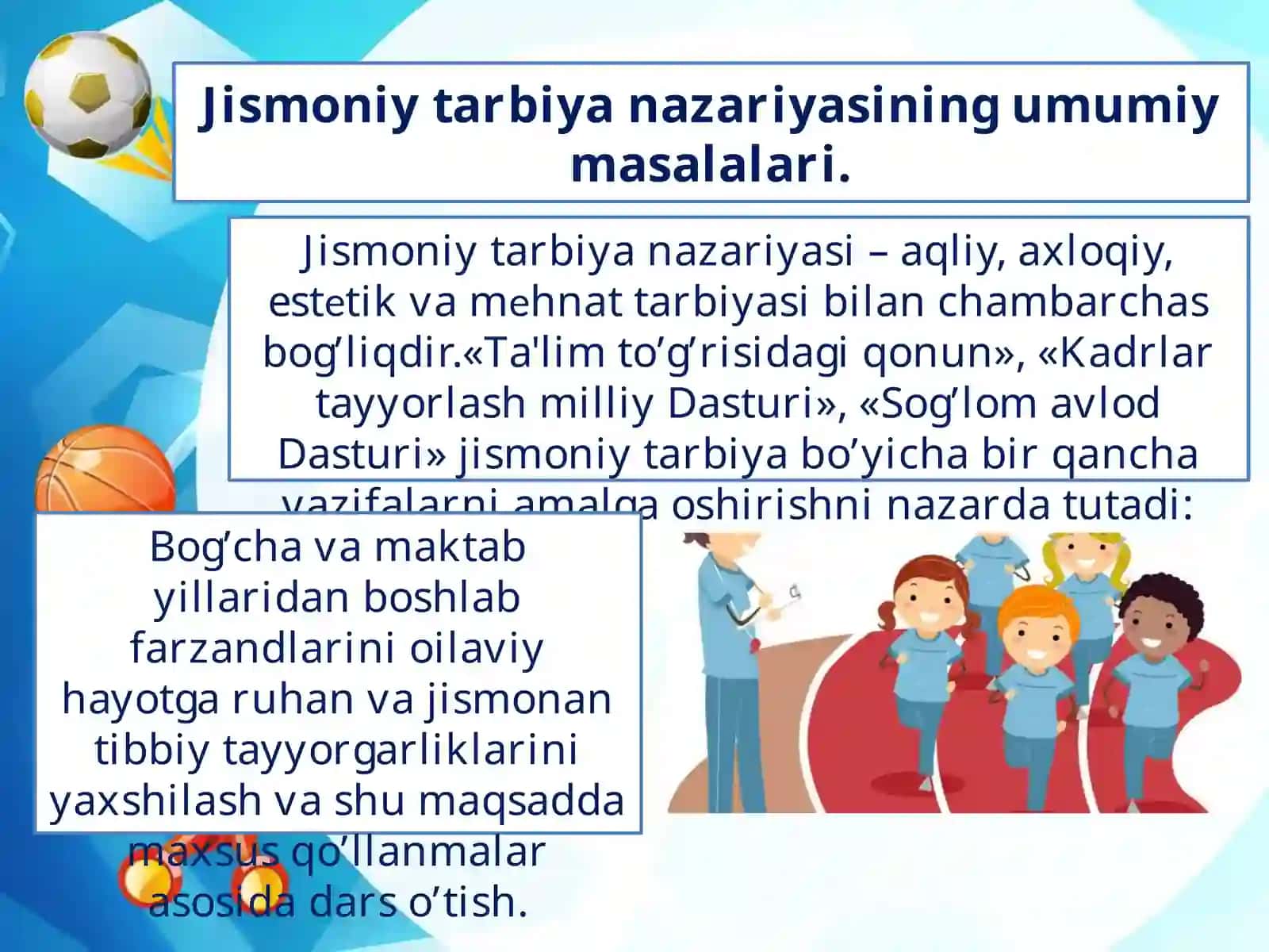 Jismoniy tarbiyani tashkil etish shakllari 4