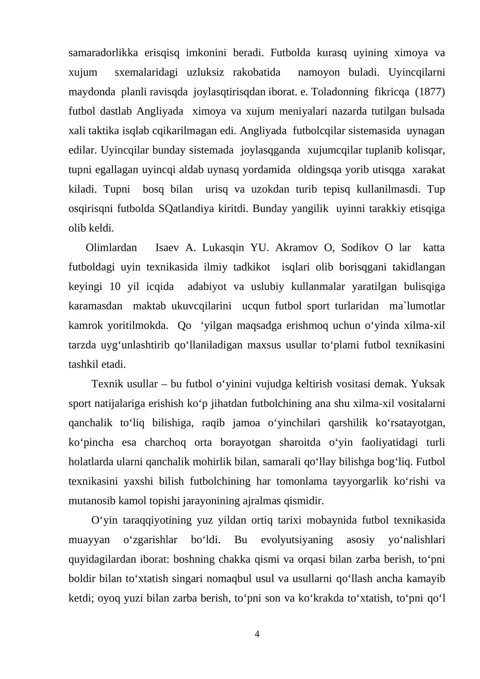 Futbol o‘yini texnikasi 4