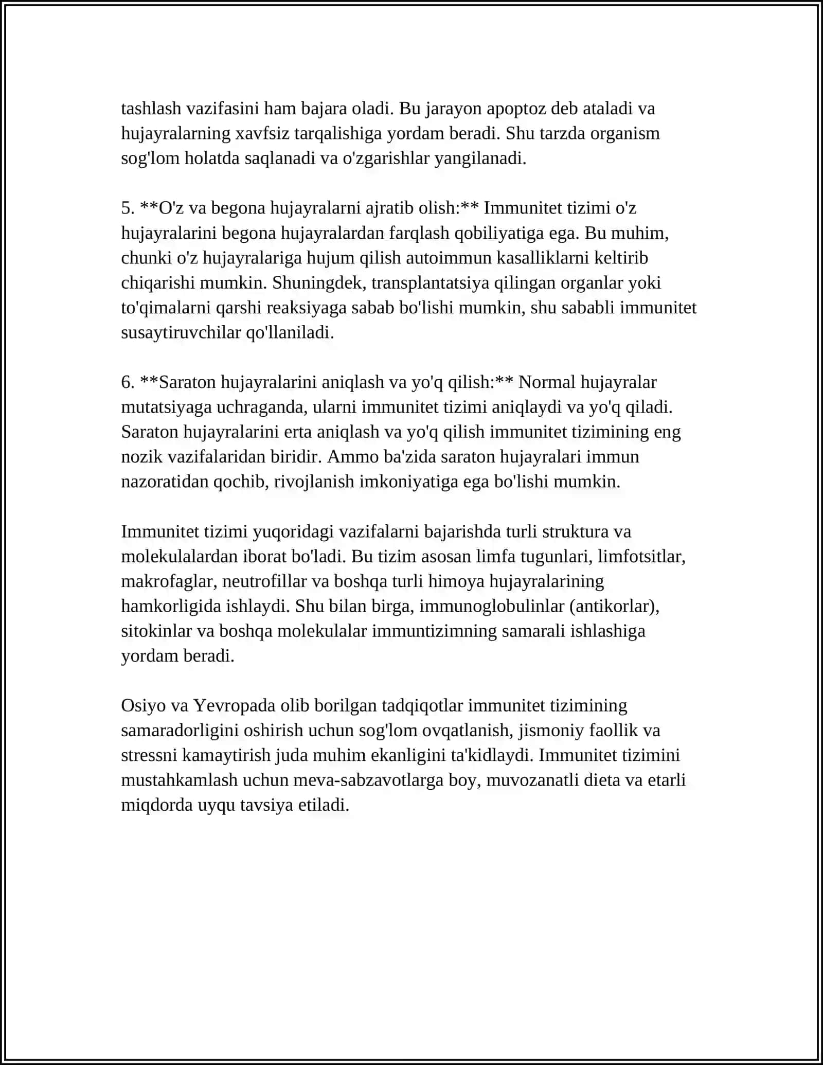 AYIRISH TIZIMIGA KIRUVCHI A'ZOLARNING TUZILISHI, FIZIOLOGIYASI 4