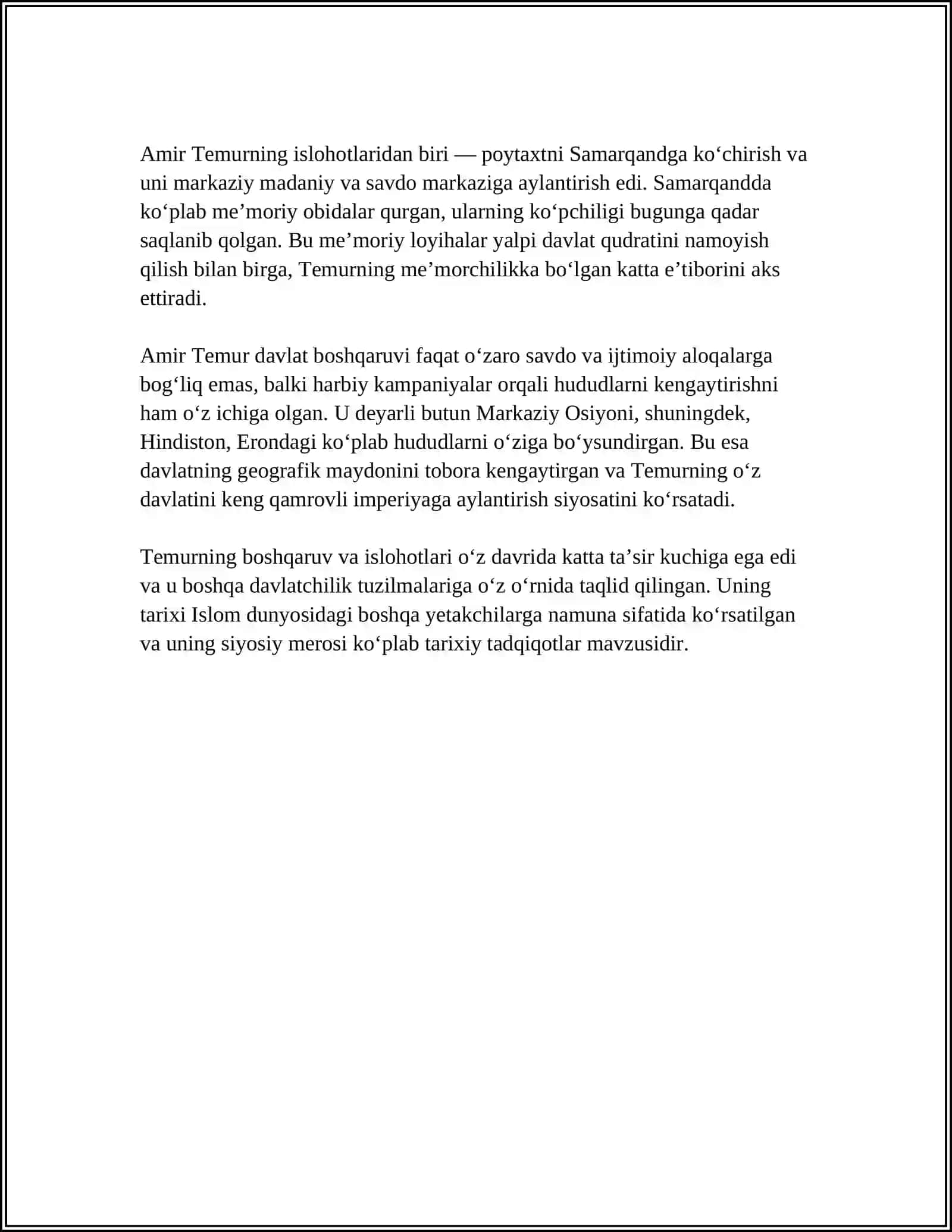 AMIR TEMUR BUYUK DAVLAT ARBOBI.MIRZO ULUGʻBEK DAVLAT ARBOBI VA BUYUK OLIM 4