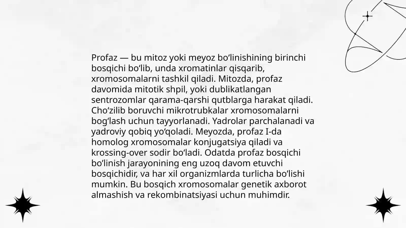 Mitoz bo'linishi va unga ta'sir qiluvchi genetik va ekalogik faktorlar 4
