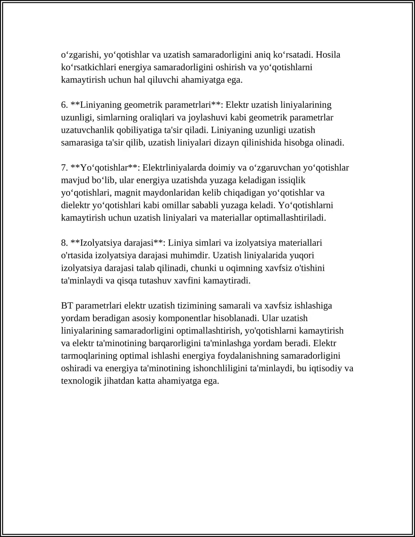 BT PARAMETRLARINING ISH REJIMI VA TEMPERATURAGA BOGʻLIQLIGI 4