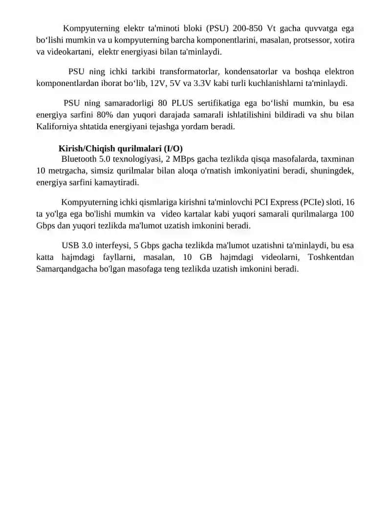 Shaxsiy kompyuterning tuzilishi va arxitekturasi 4