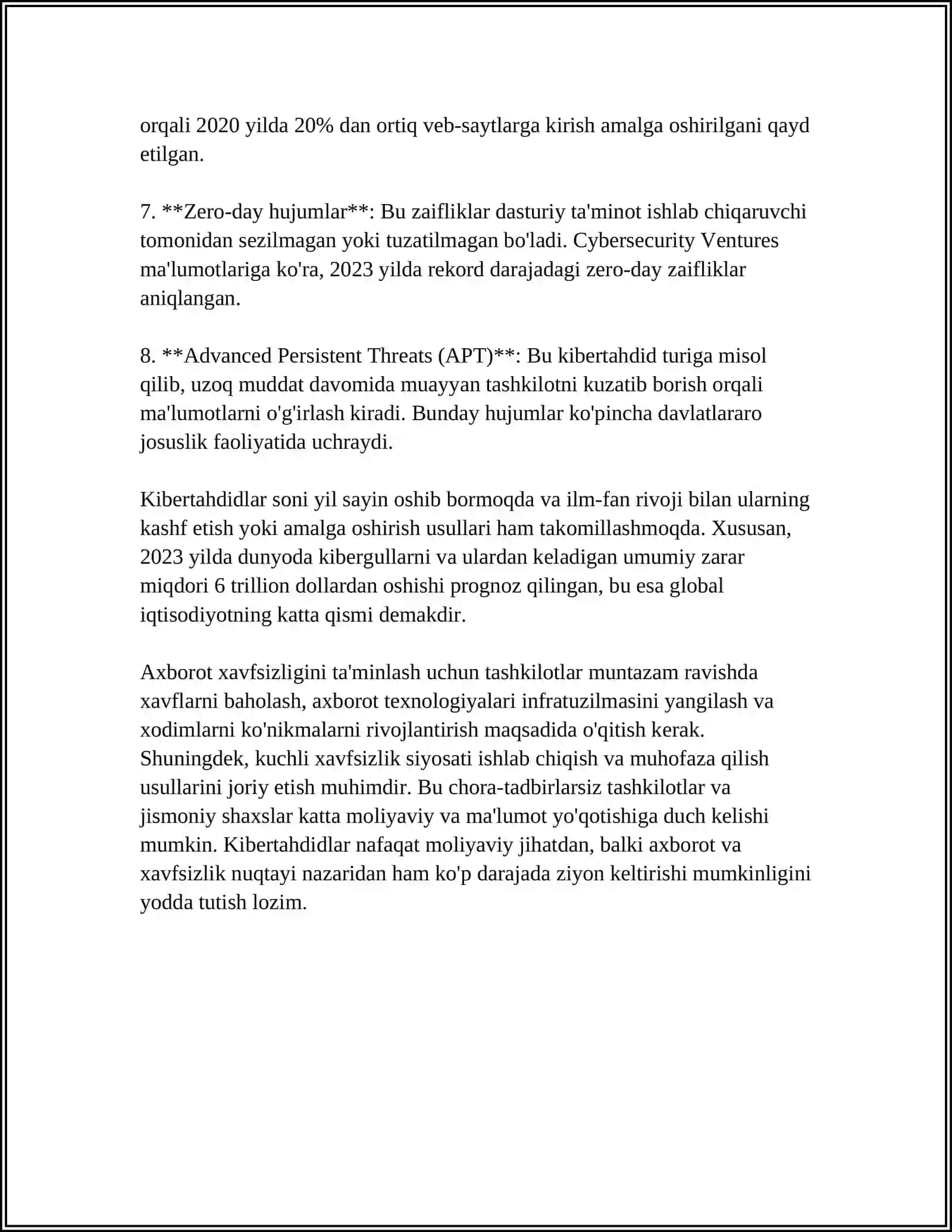 KIBERTERORIZM VA KIBERTAHDIDLAR ULARNI BARTARAF ETISH IMKONIYATLARI, MEDIA MUHITDA AXLOQIY, TARMOQ ODOB-AXLOQI 4