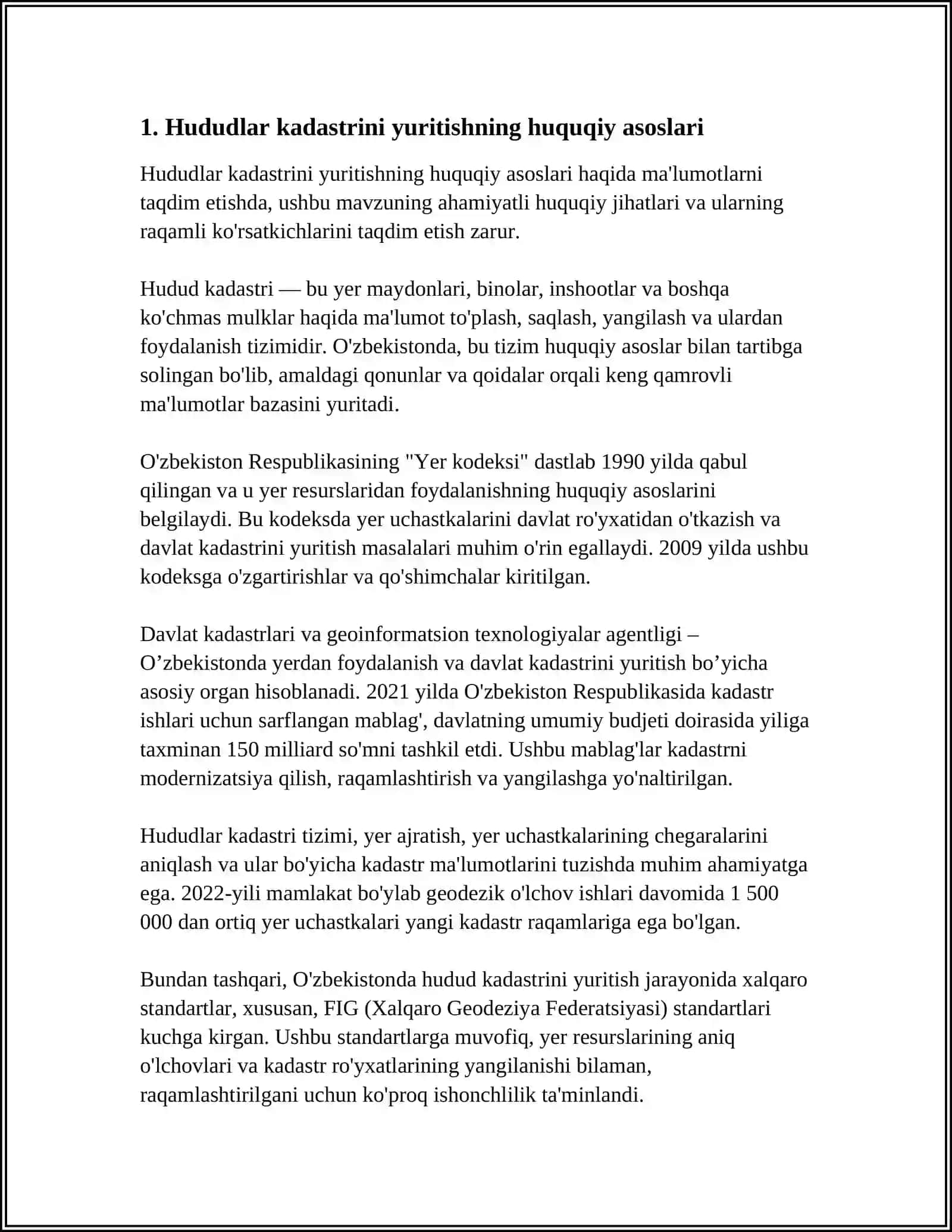HUDUDLAR KADASTRIDAN FOYDALANISHDA DAVLAT BOSHQARUV TIZIMI 4