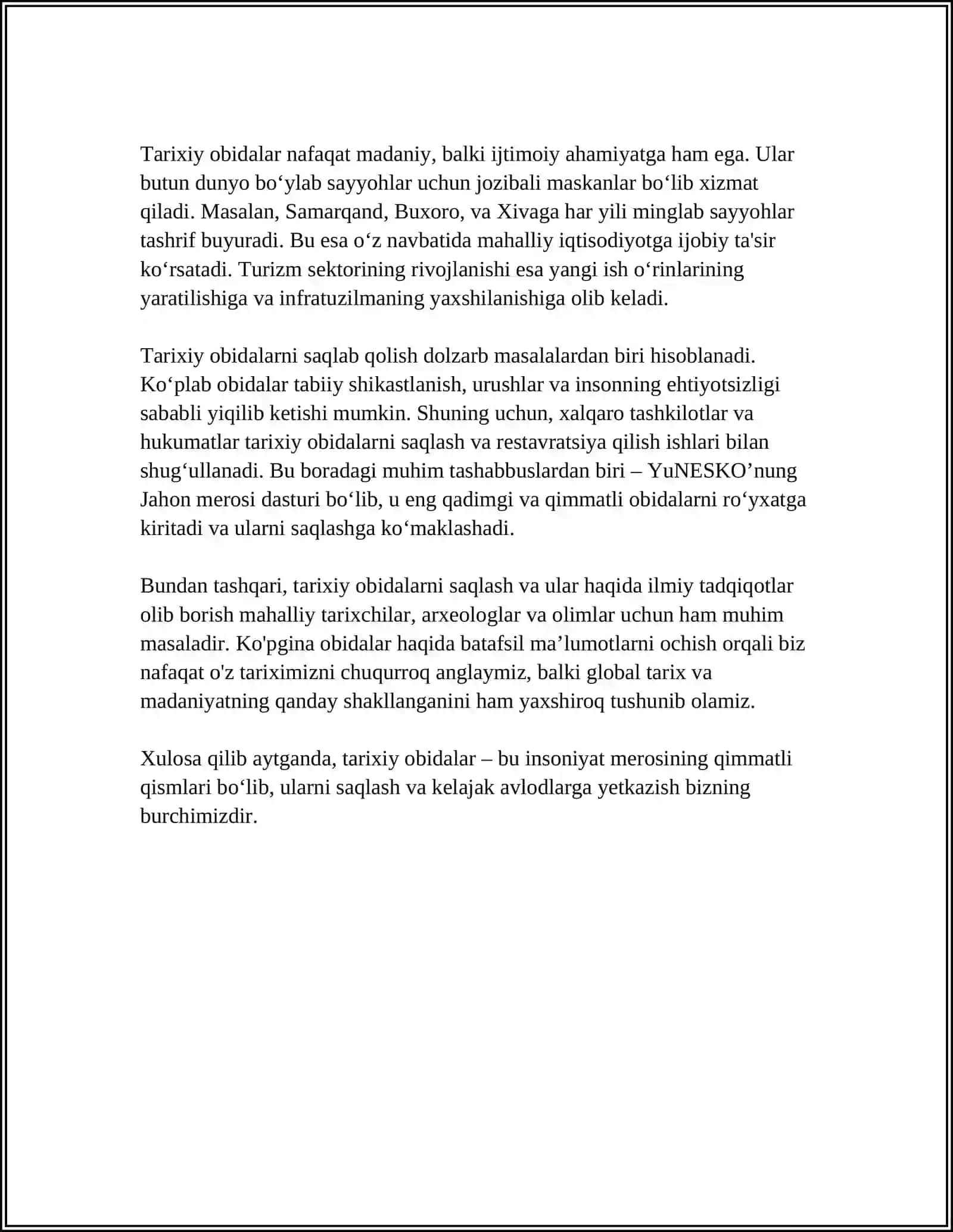 TARIXIY OBIDALAR VA MODDIY MEROSNI TIKLASH HAMDA SAQLASH MASALALARI 4