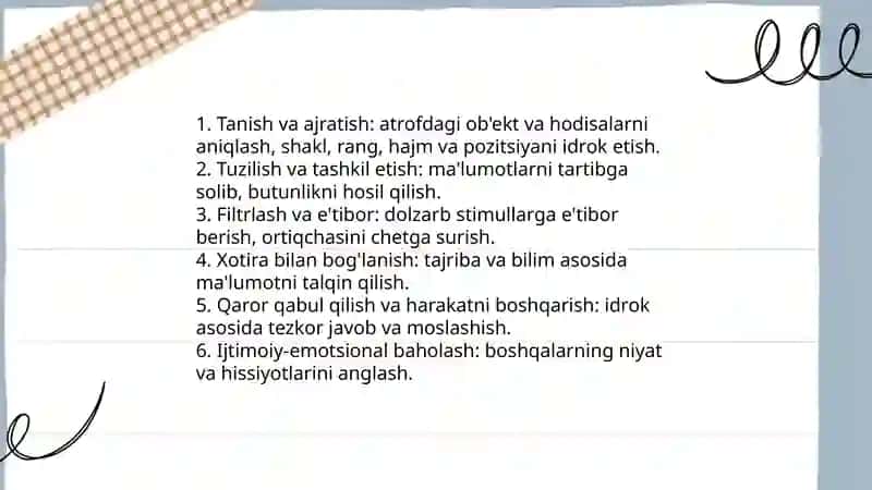 Idrok haqida tushuncha va uning xususiyatlari 4