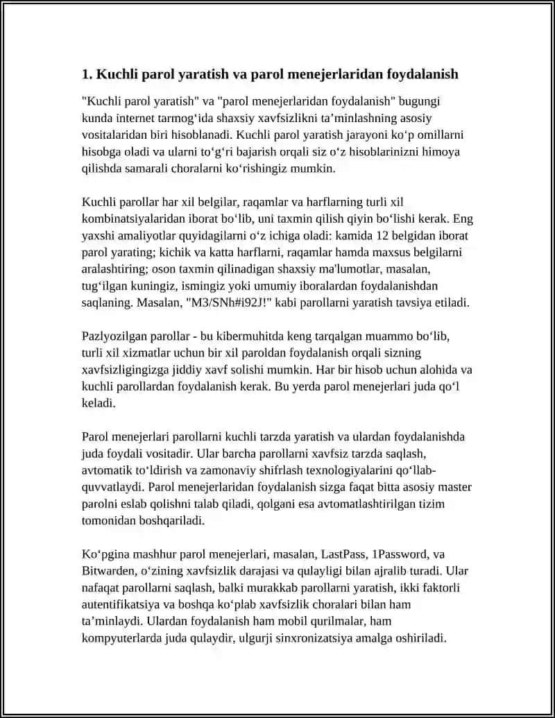 INTERNET TARMOG’IDA SHAXSIY XAVFSIZLIK QOIDALARI 4