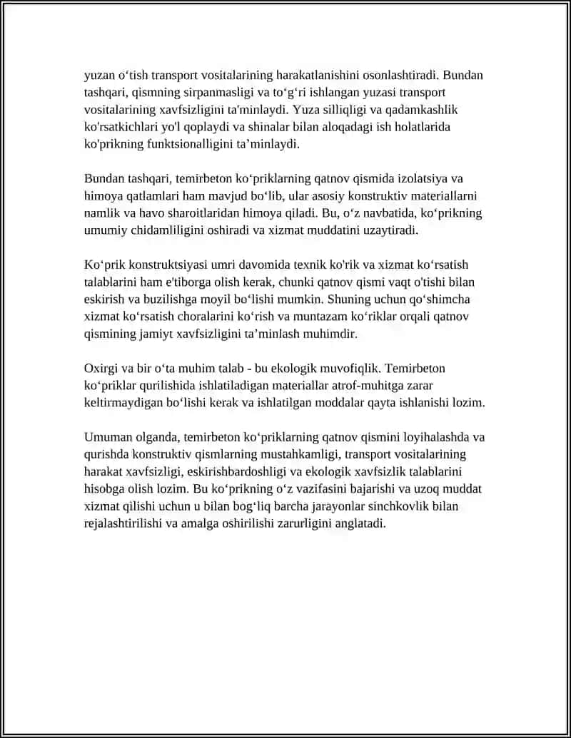 TEMIRBETON KO‘PRIKLARNING QATNOV QISMI KONSTRUKSIYALARI 4