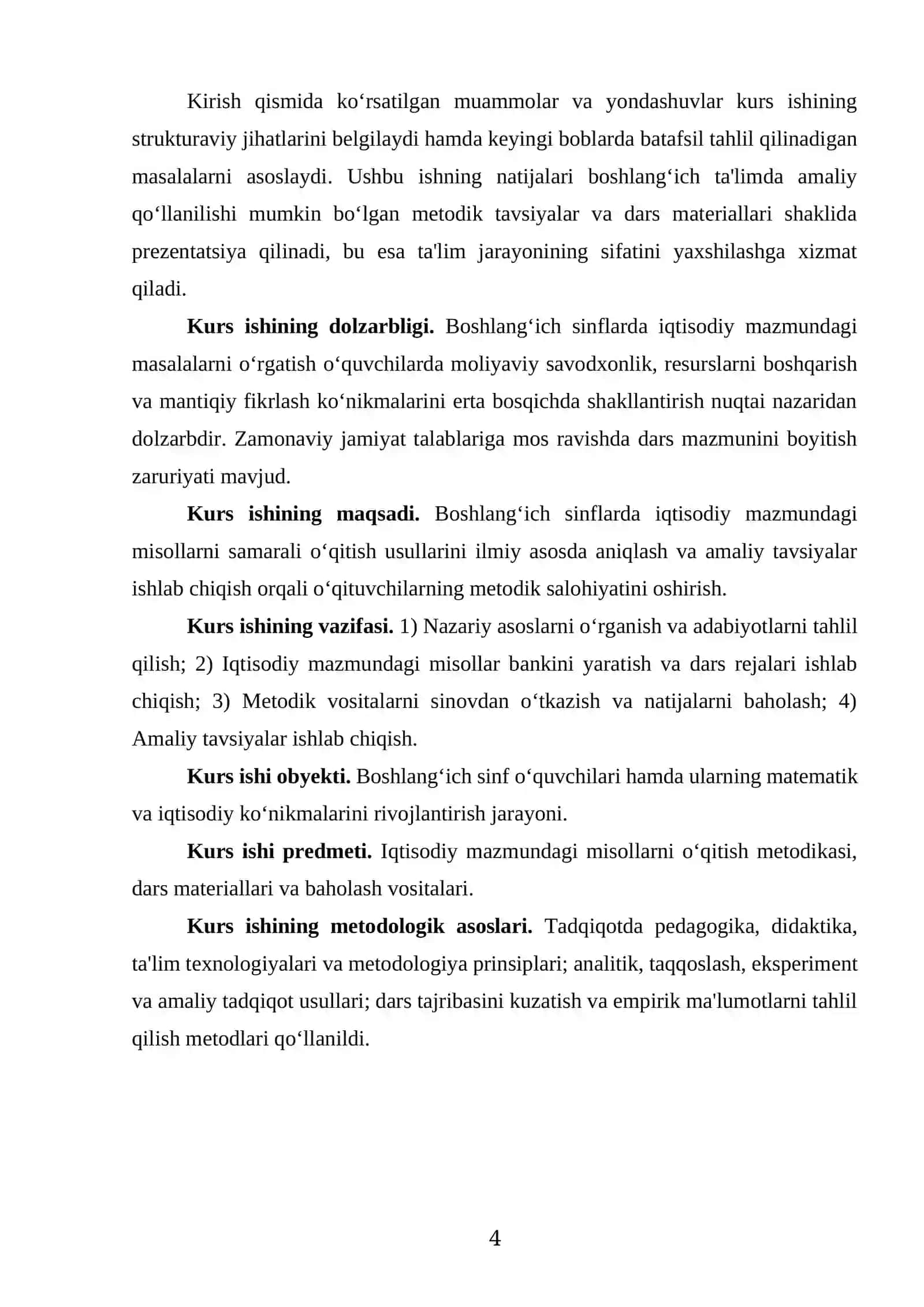 BOSHLANG‘ICH SINFLARDA IQTISODIY MAZMUNDAGI MISOLLARNI YECHIMINI O‘RGATISH 4