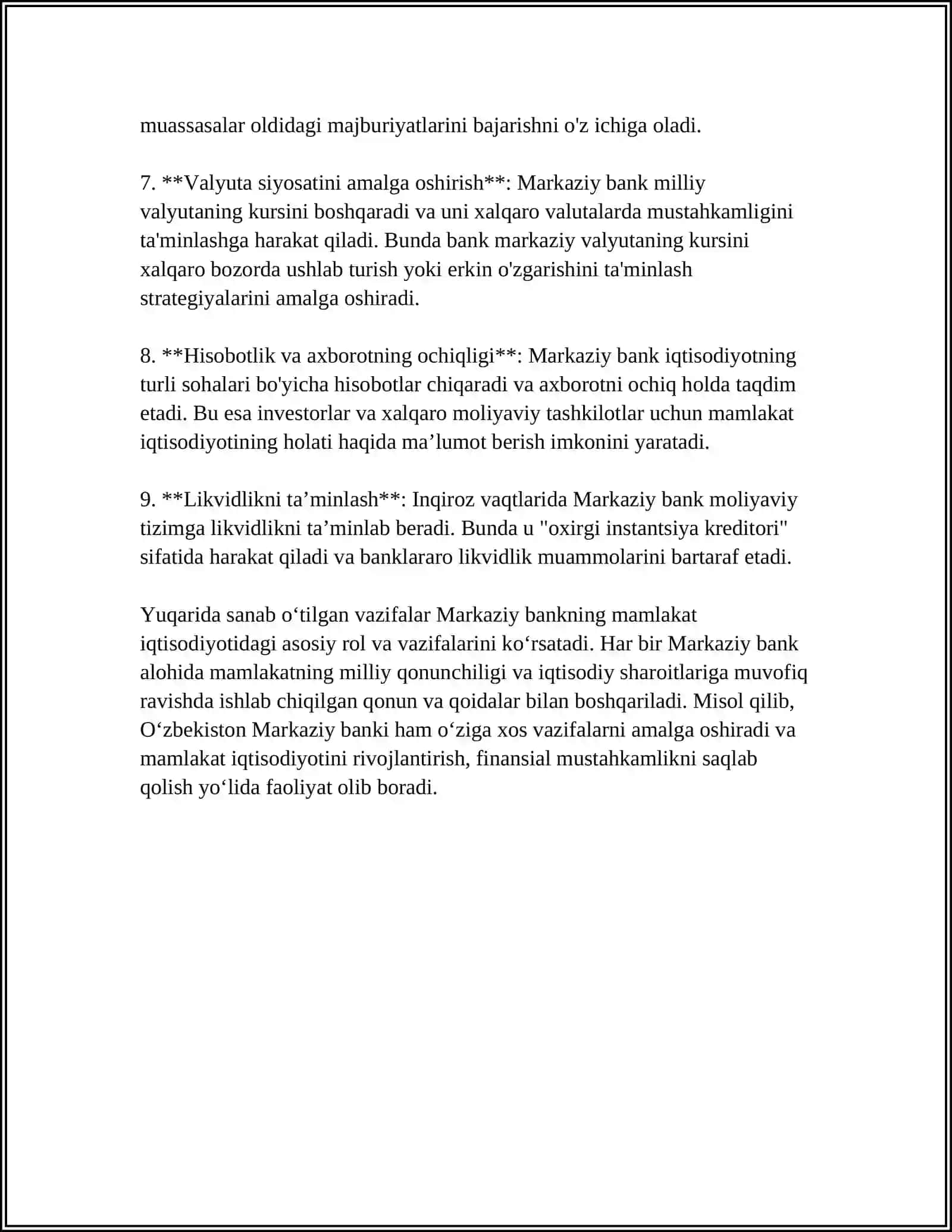 MARKAZIY BANKNING PUL-KREDIT SIYOSATI 4