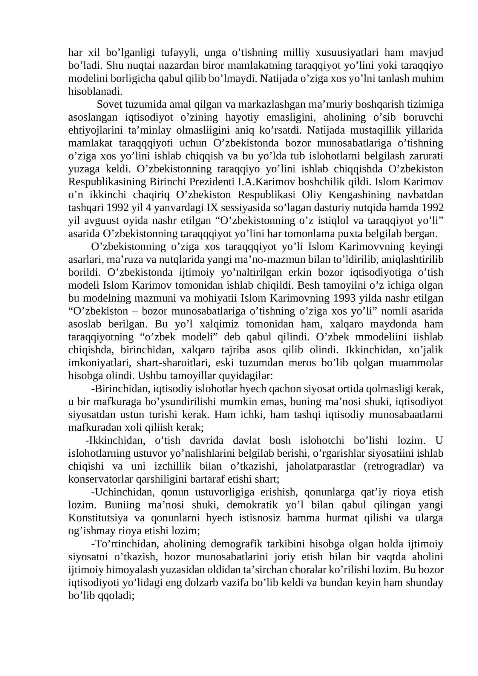 IQTISODIY ISLOHOTLAR, XUSUSIY MULKChILIKNING ShAKLLANIShI 4