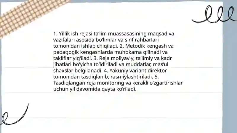 Umumiy o'rta ta'lim muassasalari ish hujjatlari 4