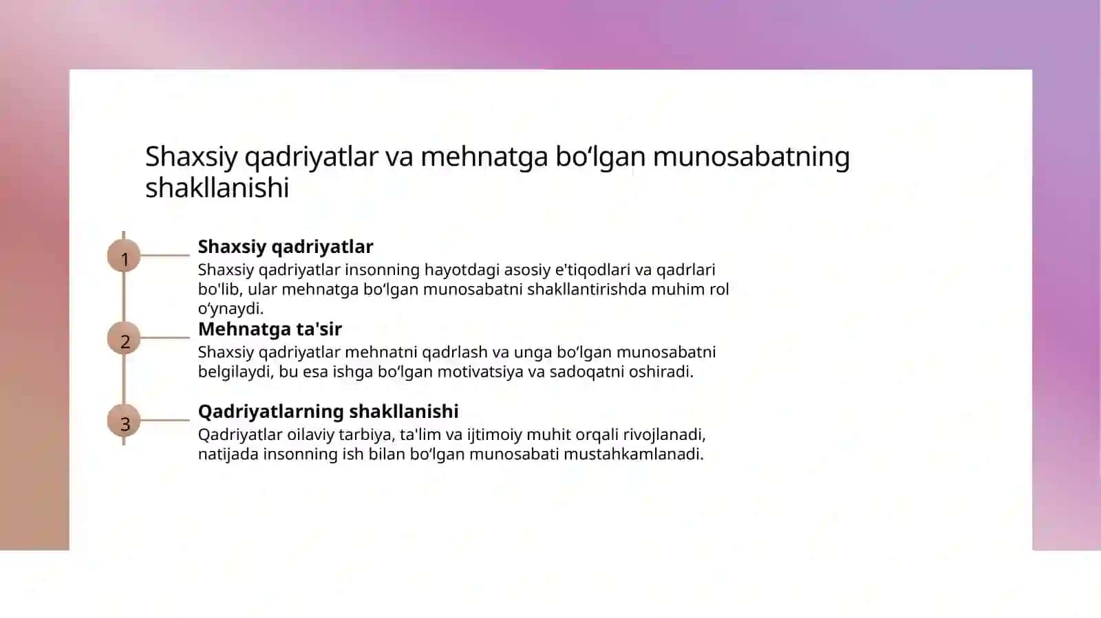 Mehnatga munosabat va undan qoniqish jarayoni 4
