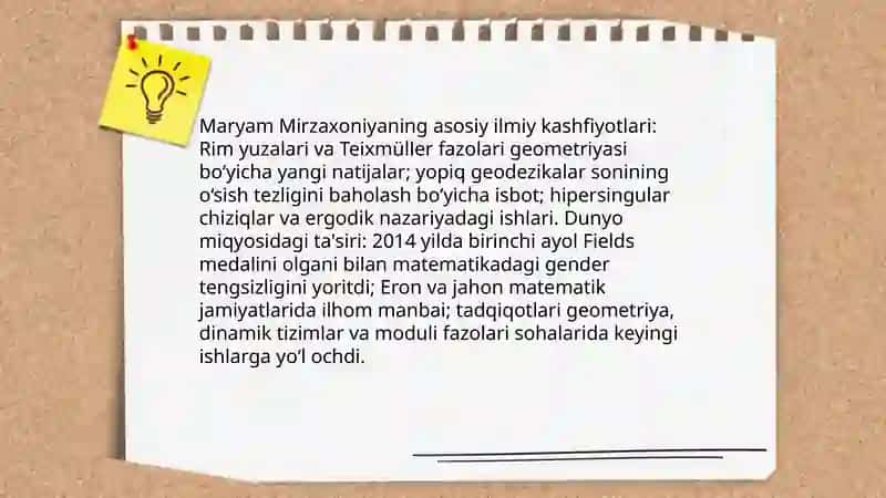 Tanlagan Zamonaviy Matematika Soha Olimlari Dunyo Nigohida 4