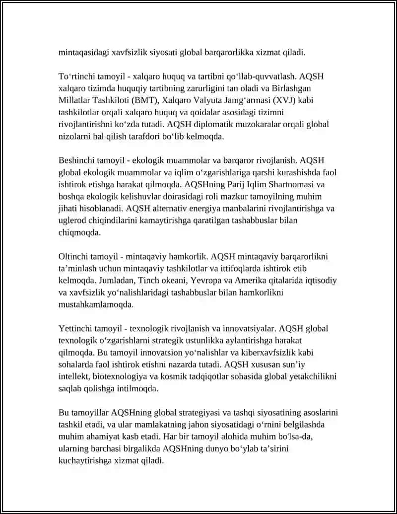 AQSHNING JAHON SIYOSATIDAGI ORNI VA ROLI 4