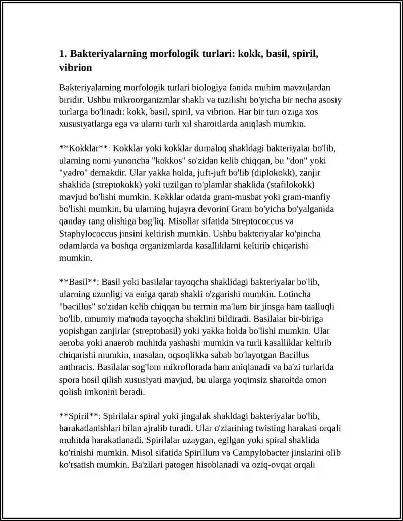 BAKTERIYALARNI MORFOLOGIYASI. ULARNING TEKSHIRISH USULLARI (LABORATORIYA MASHG‘ULOTLARI 1). TMI. 4