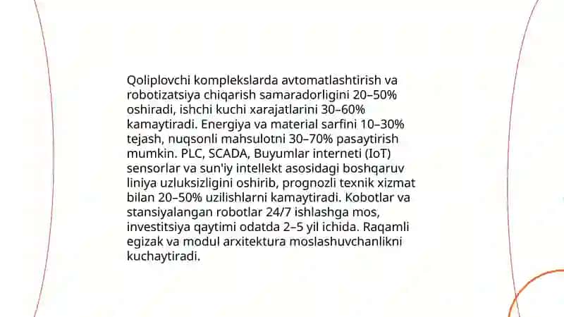 Keramik gisht qoliplovchi texnologik Komplekslarning istiqbollari 4