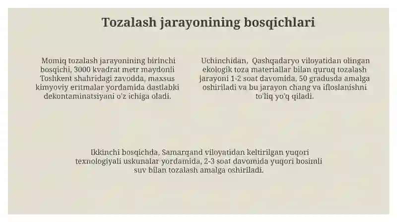 Momiq Tozalash Texnologik Jarayoni 4