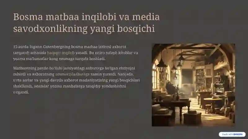 Media savodxonlik va axborot madaniyatining mazmun-mohiyati va tarixiy evolyutsiyasi 4