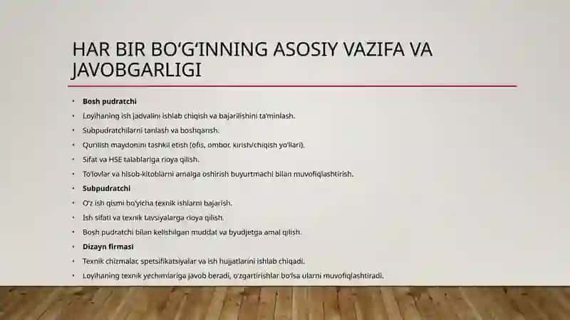 Pudrat tashkilotlari va firmalari - qurilishni boshqarishdagi asosiy bo‘g‘inlar 4