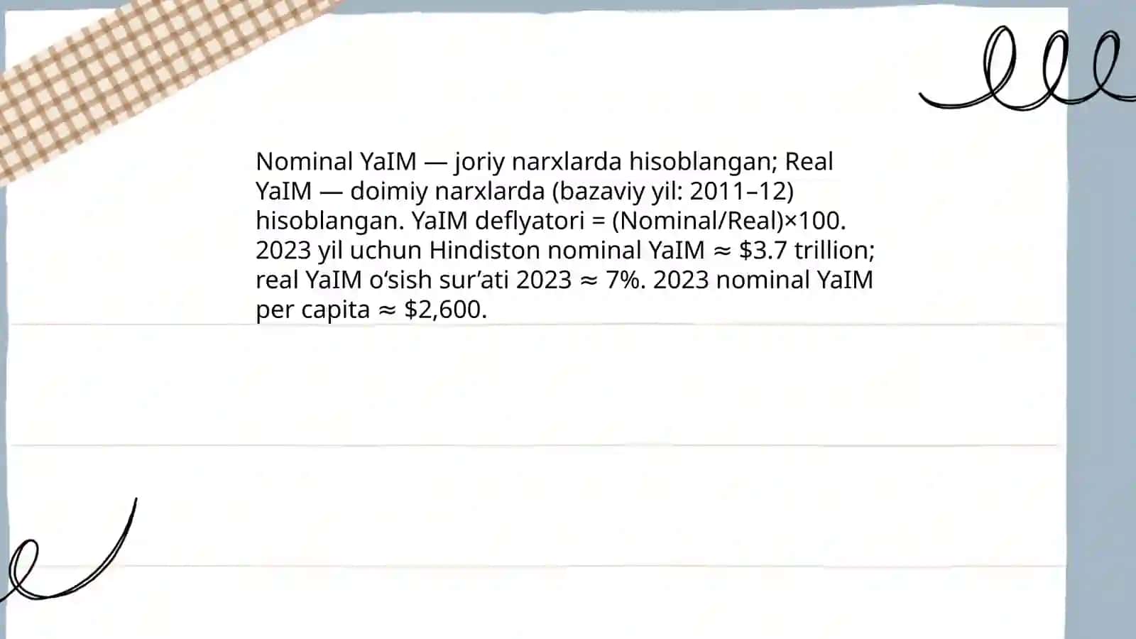 Hindiston gdp malumotlari statistikasi 4